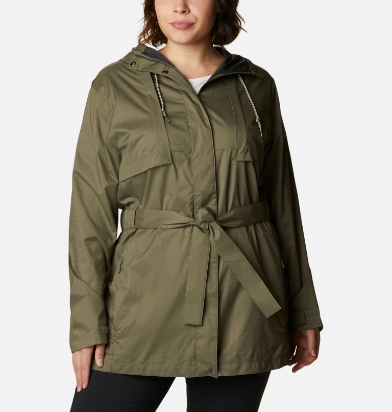 Women\'s Columbia Pardon My Trench Rain Jackets Olive | Plus Size CA-B0416